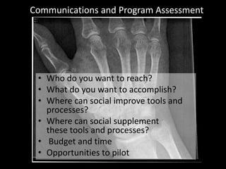 Communications and Program AssessmentWho do you want to reach?