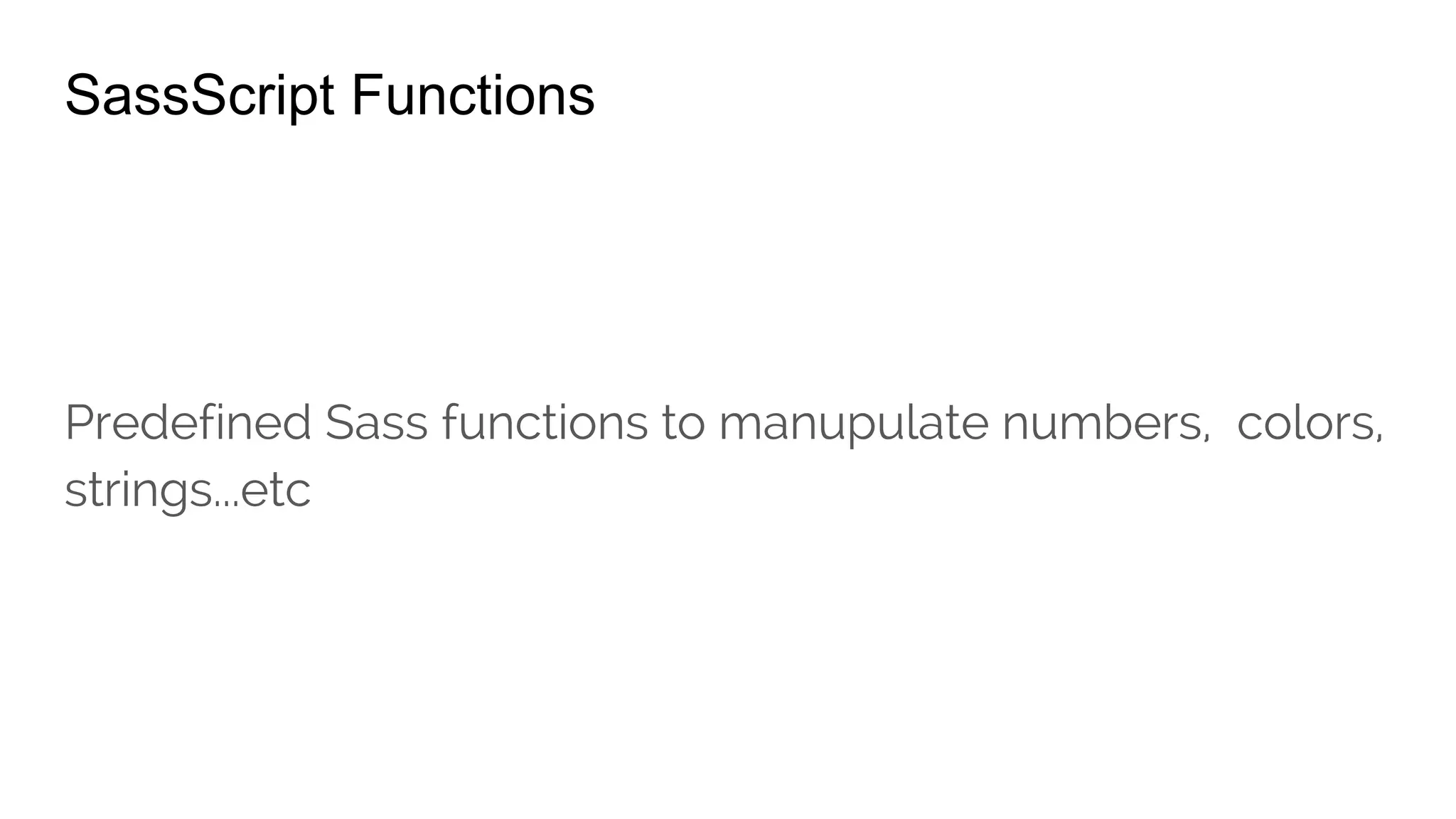 Custom Functions
 