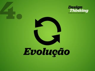 4.

39 Design Thinking para Educadores

Evolução
HUB ESCOLA • | SP | BR | Fabio Silveira e Priscila Gonsales

 