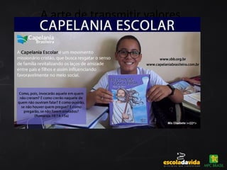 A arte de transmitir valores,
ENSINAR.
 