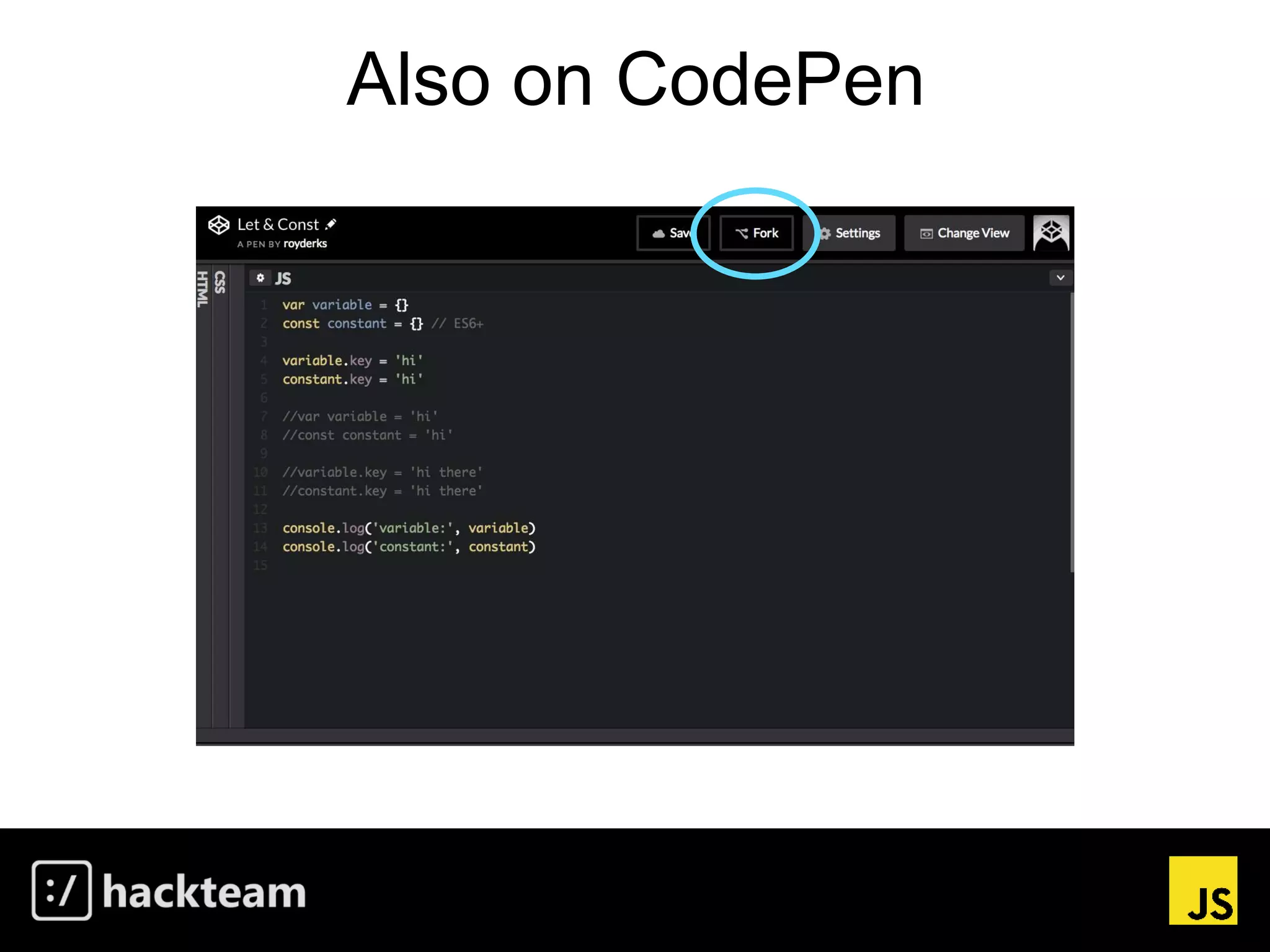 Also on CodePen
 