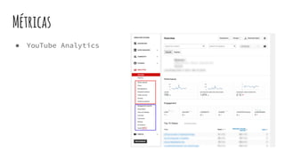 Métricas
● YouTube Analytics
 