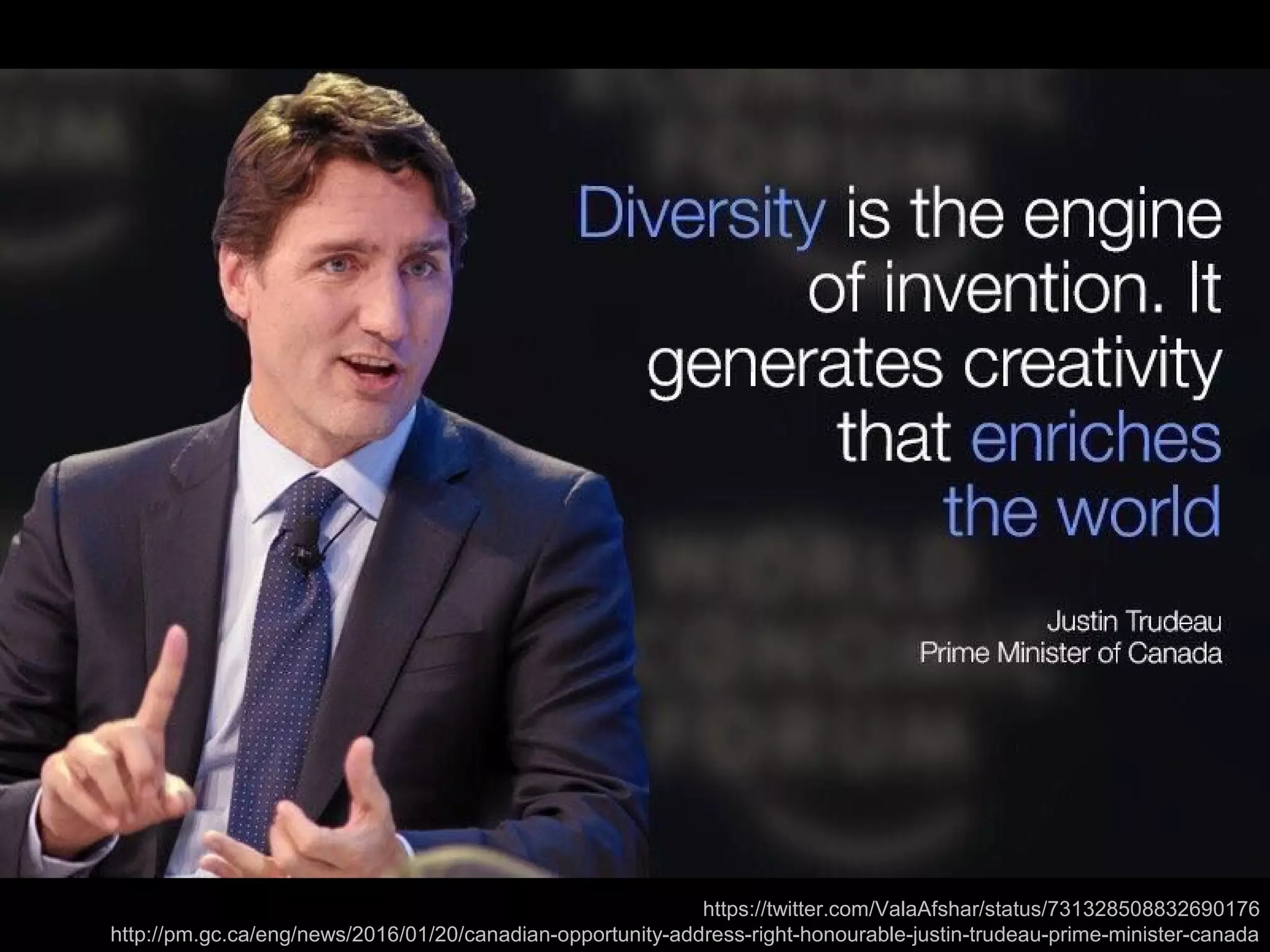https://twitter.com/ValaAfshar/status/731328508832690176
http://pm.gc.ca/eng/news/2016/01/20/canadian-opportunity-address-right-honourable-justin-trudeau-prime-minister-canada
 