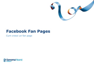 Facebook Fan Pages
Cum creezi un fan page
 