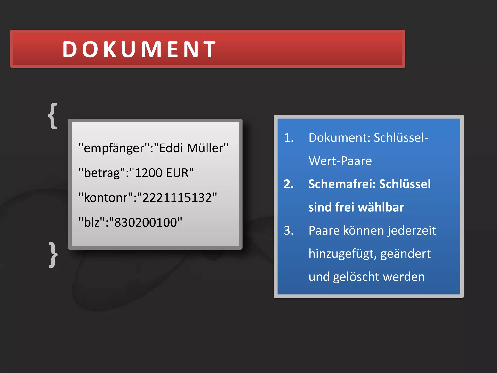 PartitionierungNoSQL - VertreterDocumentGraph DBKey-ValueBigTableFür jede Anwendung das richtige Werkzeug