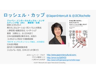 ジャパン・インターカルチュラル・コンサジャパン・インターカルチュラル・コンサジャパン・インターカルチュラル・コンサジャパン・インターカルチュラル・コンサ
ルティング社（ルティング社（ルティング社（ルティング社（JIC）））） 創設者・社長創設者・社長創設者・社長創設者・社長
http://www.japanintercultural.com/
http://amzn.to/2jd5433
http://www.huffingtonpost.jp/rochelle-kopp/
 