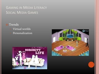Gaming in Media LiteracyExamples of games – Global ConflictsGlobal Conflicts: Latin America (GC:LA – 2008)Conflicts across the region from Bolivia up to the Mexican border.
