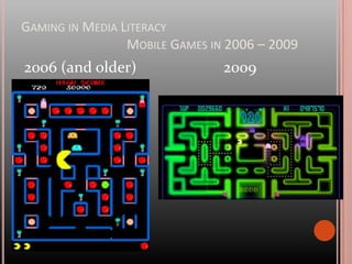 Gaming in Media LiteracyDiscussionShould we use games to teach Media Literacy?Why or why not?Which target group?In what kind of situation? 