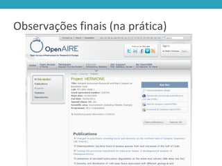 Observações finais (na prática)
 