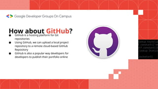 Git and GitHub Presentation of GDG on Campus UNSTPB | PPTX