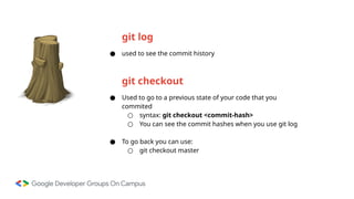 Git and GitHub workshop of GDG on Campus UNSTPB | PPTX