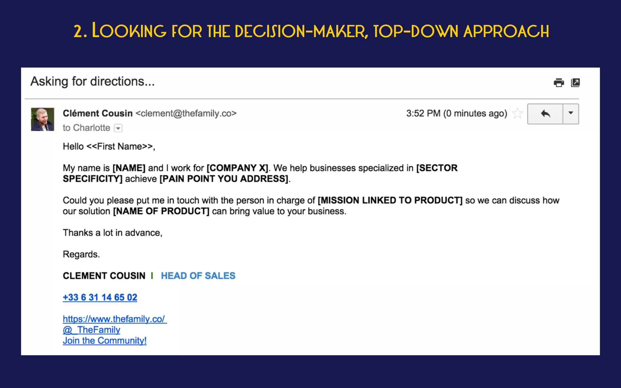 2. LOOKING FOR THE DECISION-MAKER, TOP-DOWN APPROACH
 