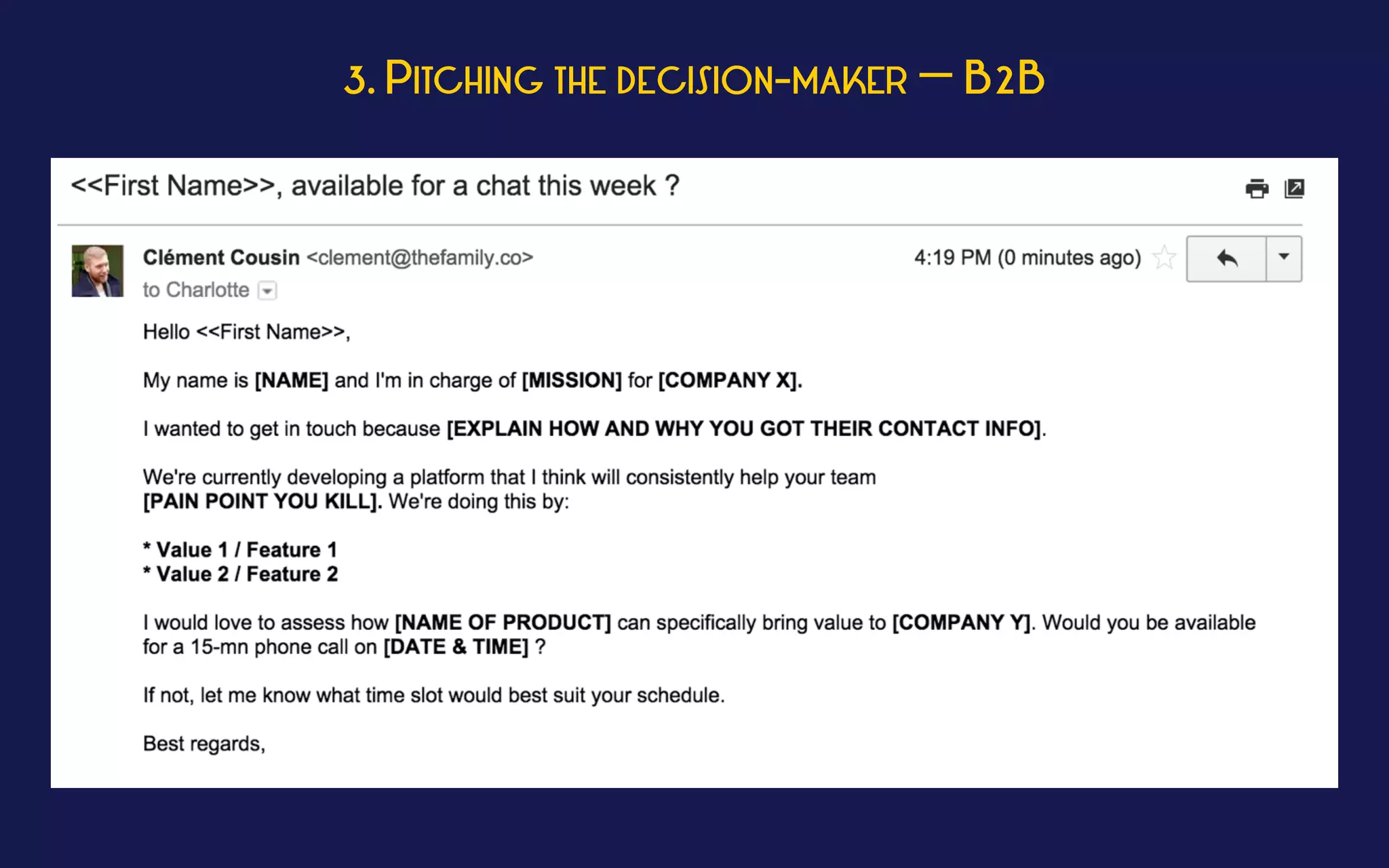 3. PITCHING THE DECISION-MAKER — B2B
 