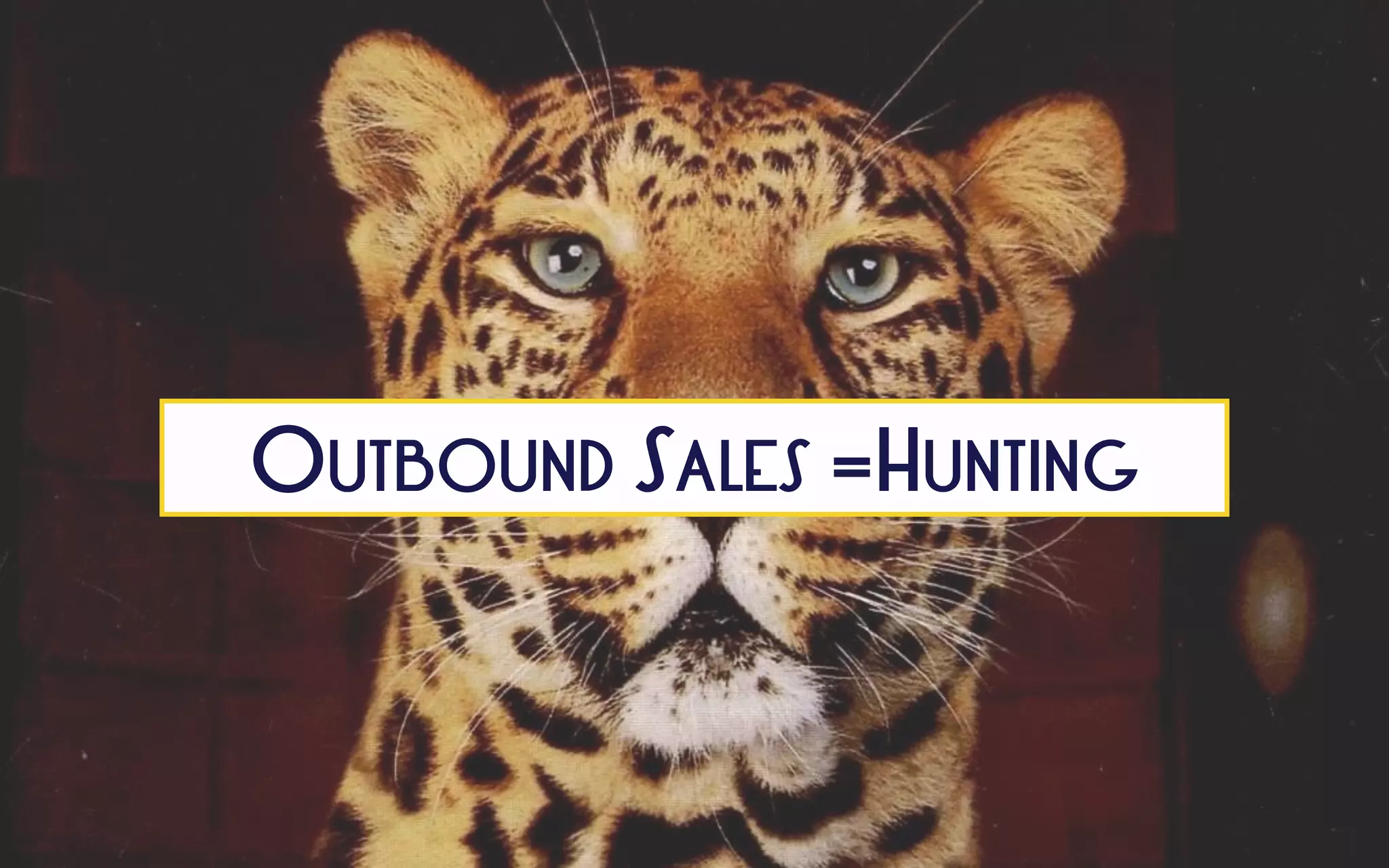 OUTBOUND SALES =HUNTING
 
