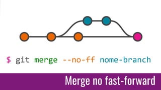 Merge no fast-forward
$ git merge --no-ff nome-branch
 