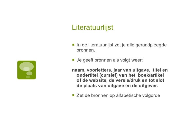 Slot van profielwerkstuk