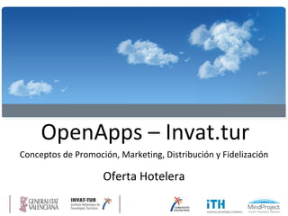 OpenApps – Invat.tur Conceptos de Promoción, Marketing, Distribución y Fidelización Oferta Hotelera 