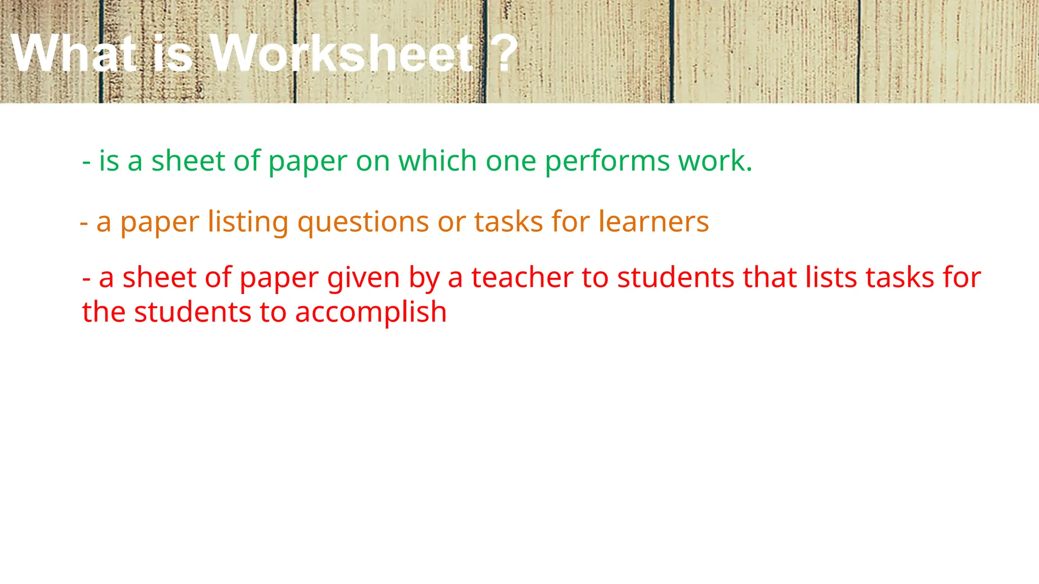 How to make worksheet well for primary school ppt free download