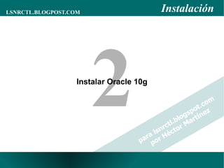 Instalar Oracle 10g 2 