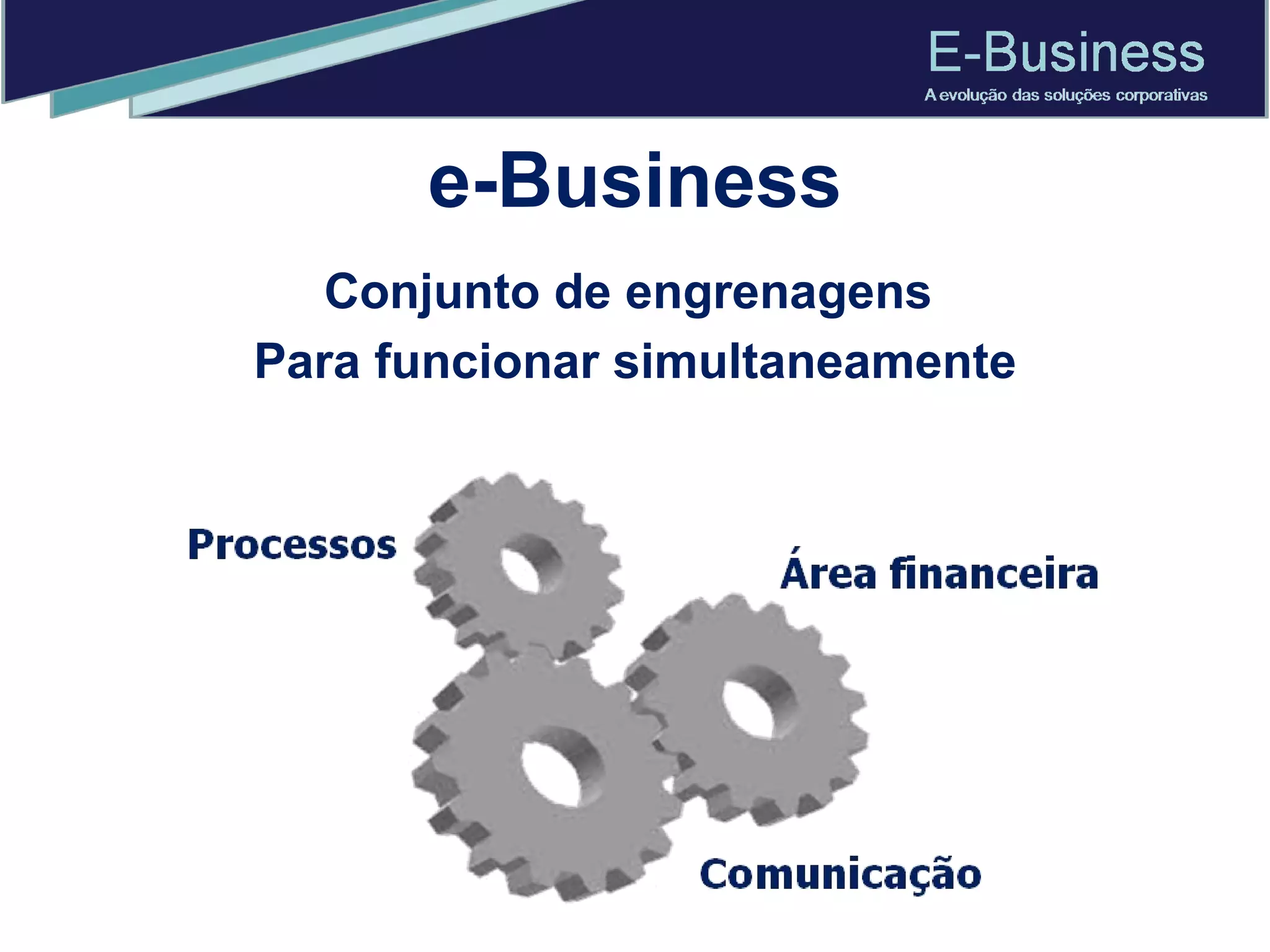 e-Business Conjunto de engrenagens  Para funcionar simultaneamente 