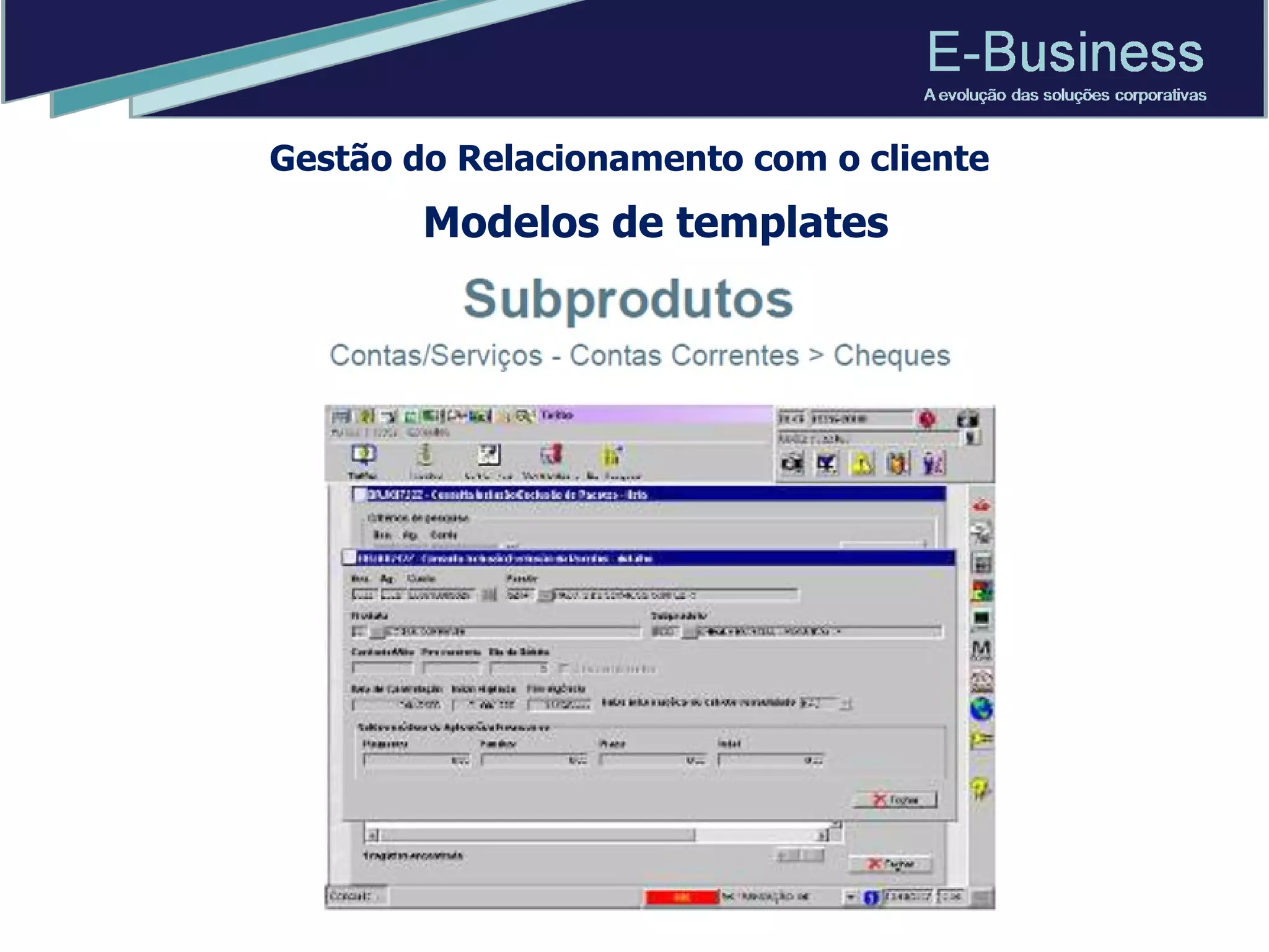 Gestão do Relacionamento com o cliente Modelos de templates 
