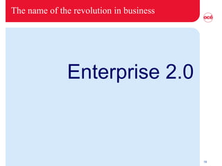 The name of the revolution in business Enterprise 2.0 