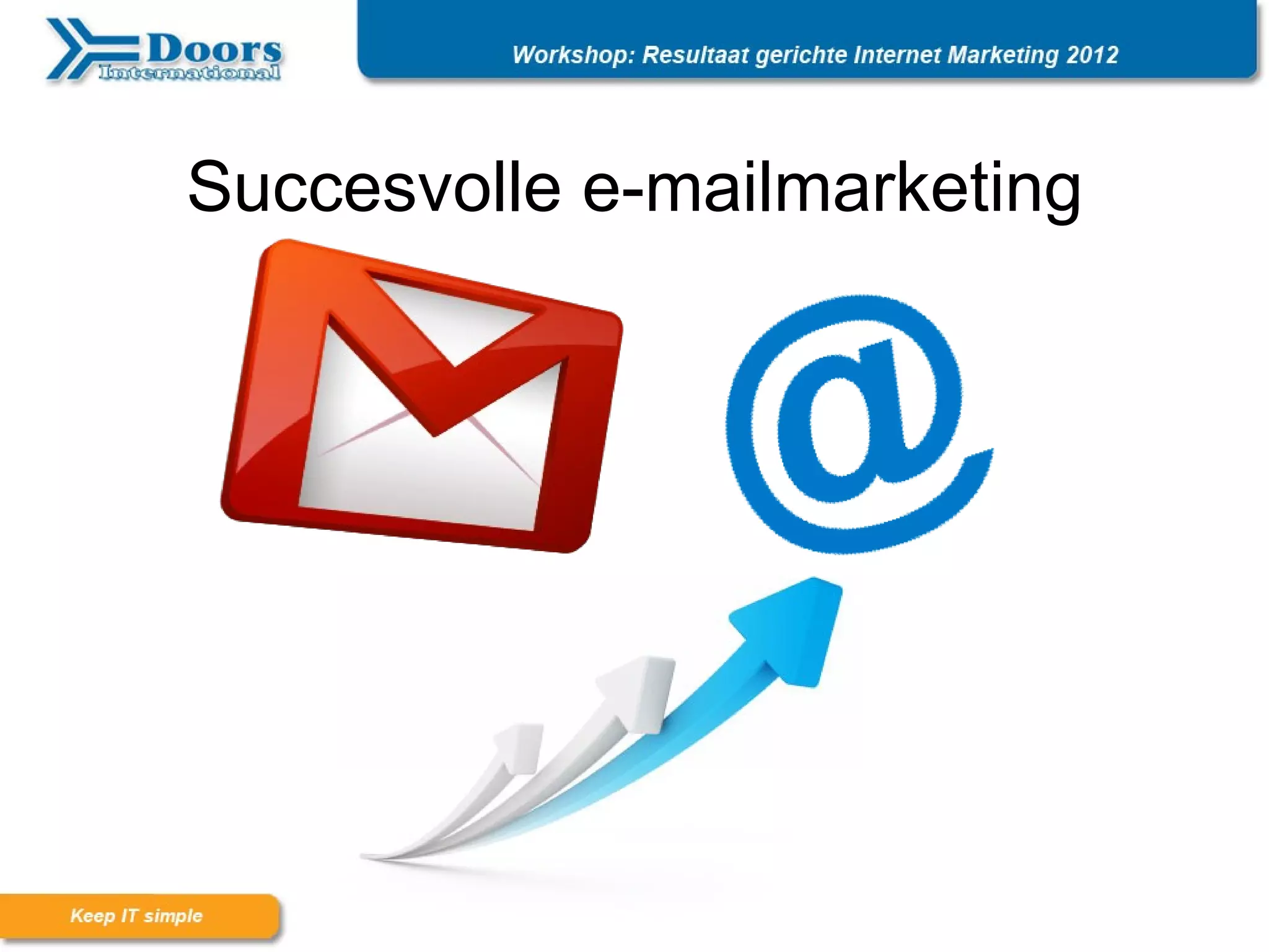 Succesvolle e-mailmarketing
 