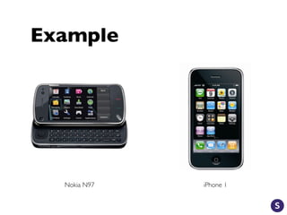 Example
Nokia N97 iPhone 1
 