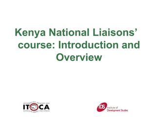Workshop introduction and overview | PPT