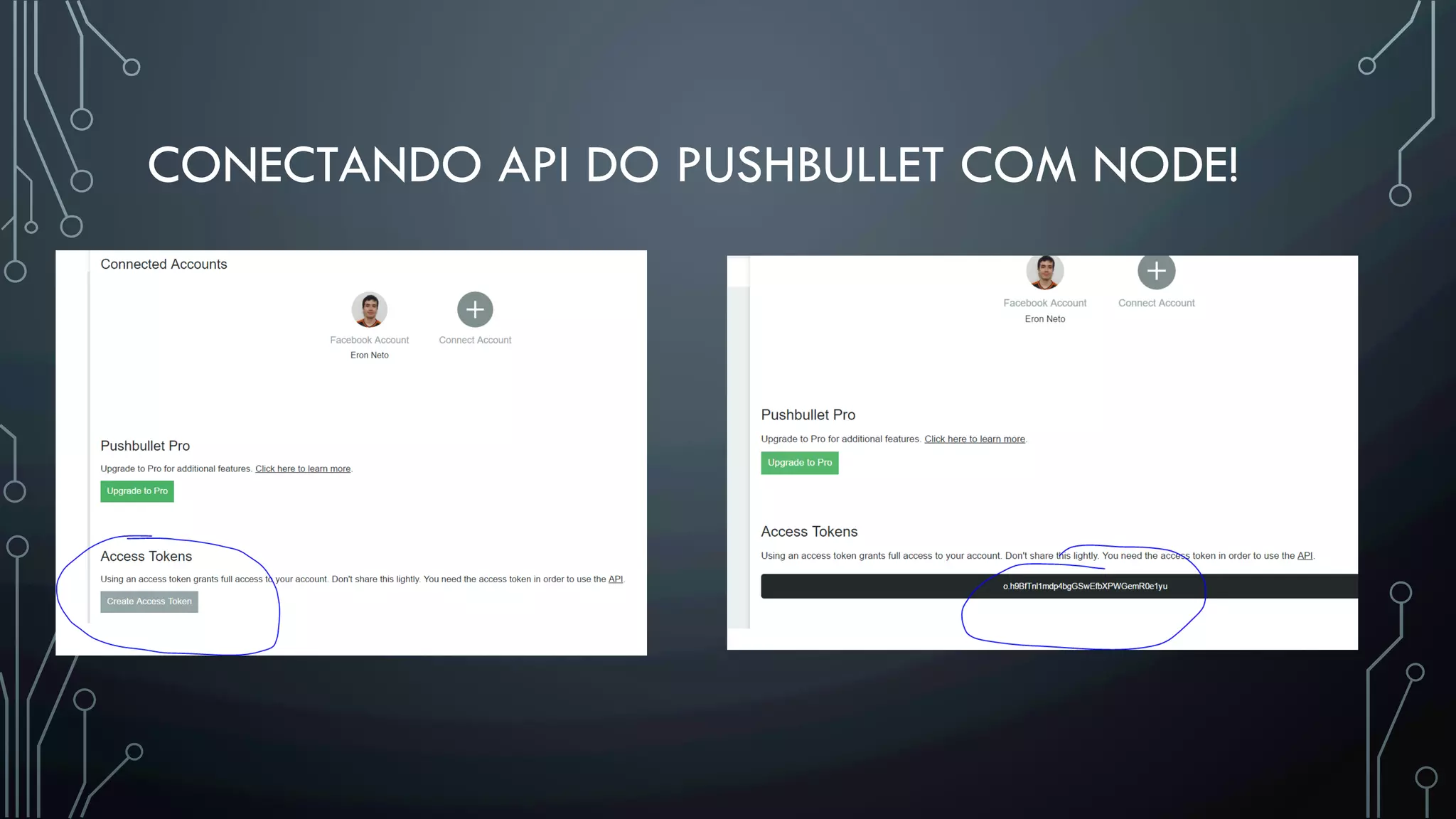 CONECTANDO API DO PUSHBULLET COM NODE!
• z
 