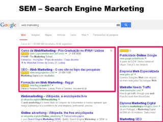SEM – Search Engine Marketing
 