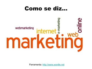 Ferramenta: http://www.wordle.net
Como se diz...
 