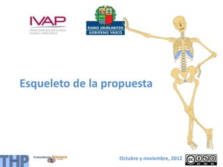 Esqueleto de la propuesta




                  Octubre y noviembre, 2012
 