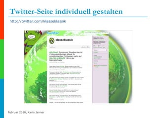 Twitter-Seite individuell gestalten http://twitter.com/klasseklassik   