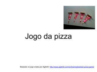 Jogo da pizza
Baseado no jogo criado por Agile42: http://www.agile42.com/en/training/kanban-pizza-game/
 