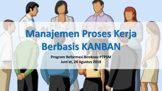 Manajemen Proses Kerja
Berbasis KANBAN
Program Reformasi Birokrasi PTPSM
Jum’at, 24 Agustus 2018
 