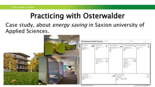 Kom verder. Saxion.
Testing the business model
3. Failure is part of the search! Try to experiment
with different things and when experiments fail,
try something else.
4. Make iterations and pivots (turnarounds). A
pivot is a major change in one of the boxes of
the business model canvas.
5. No business plan survives the first contact with
customers.
 