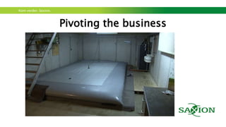 Kom verder. Saxion.
What next: Minimum Viable Product
Since a starting business is in the process of
learning, it is important not to invest too much
effort in the beginning stages in the design of the
product.
 