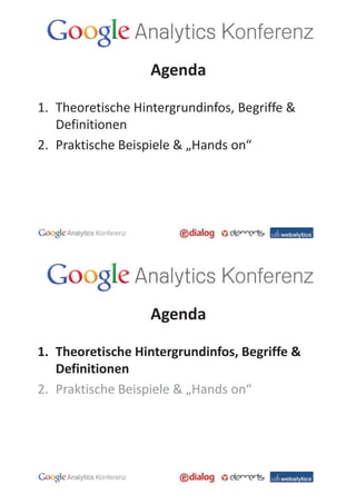 Google Analytics Workshop Day 2013: T.Sommeregger & A. Außermayr, elements.at: Analytics Konto Setup & Verwaltung