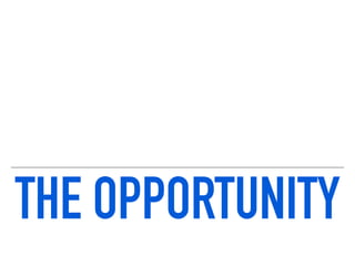 THE OPPORTUNITY
 