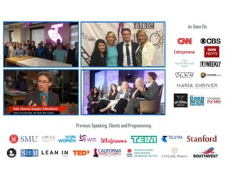 As Seen On:
Previous Speaking, Clients and Programming:
 