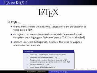 Workshop LaTeX