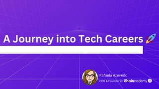 A Journey into Tech Careers 🚀
Rafaela Azevedo
CEO & Founder at
 