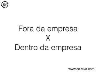 Fora da empresa
X
Dentro da empresa
www.co-viva.com
 