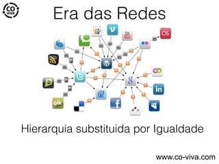 Era das Redes
Hierarquia substituida por Igualdade
www.co-viva.com
 