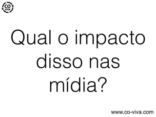 Qual o impacto
disso nas
mídia?
www.co-viva.com
 