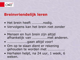 Kinestetische symbolen voor brein-vriendelijk leren.