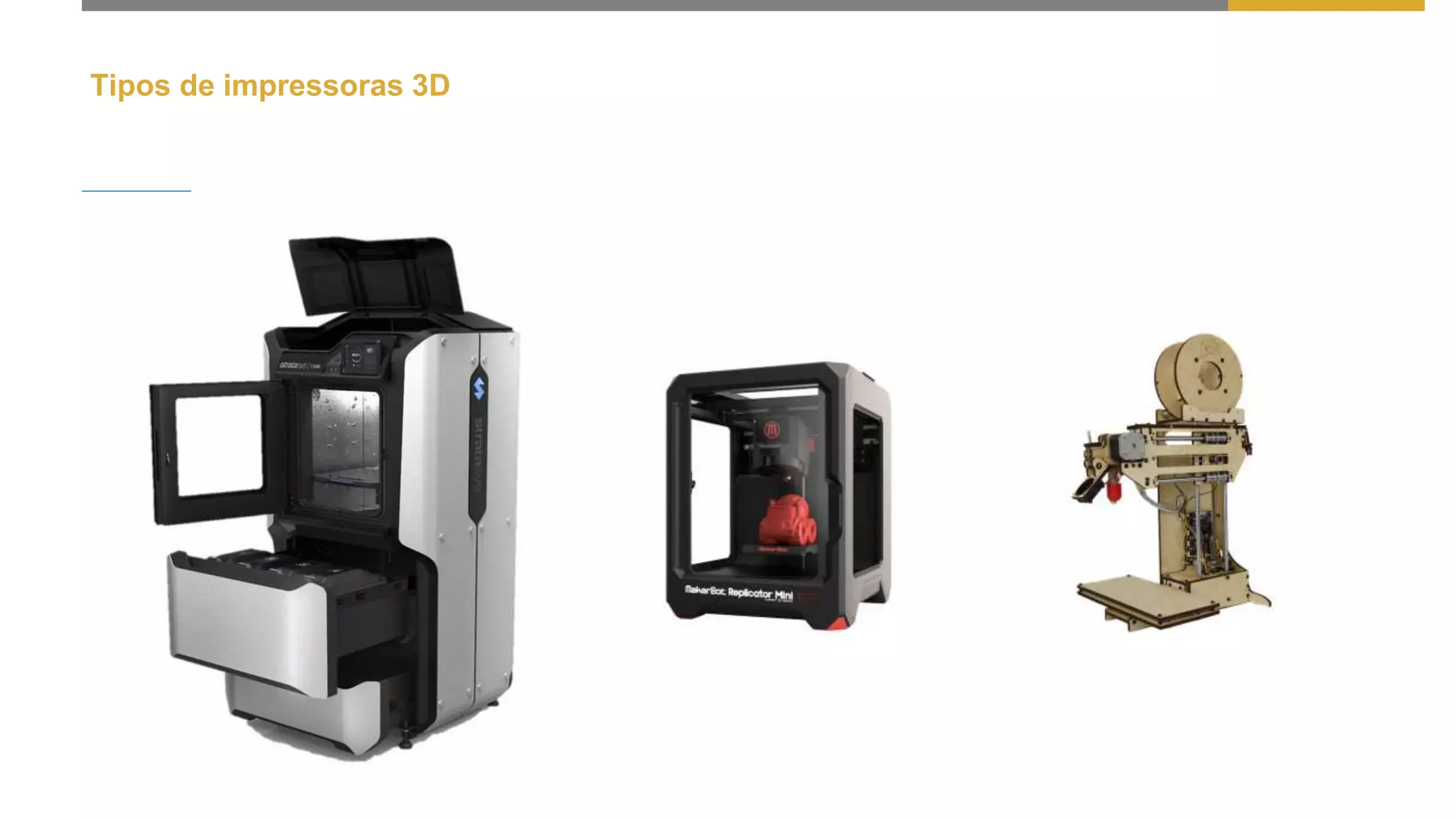 Tipos de impressoras 3D
 