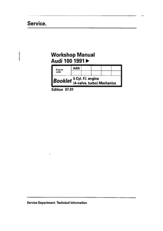Workshop manual audi 100 aan