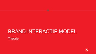 BRAND INTERACTIE MODEL
Theorie
 
